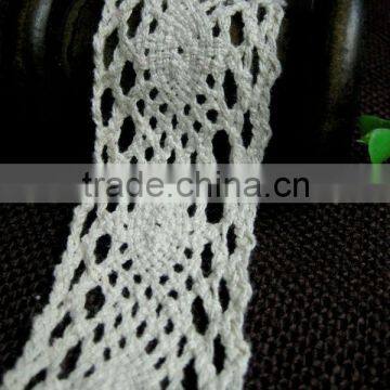 Qiansili accessories cotton crochet torchon eyelet edging lace