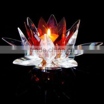 k5 crystal glass color lotus candleholder decorations