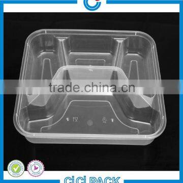 OEM Kitchen product clear lid plastic food grade food boxes with dividers