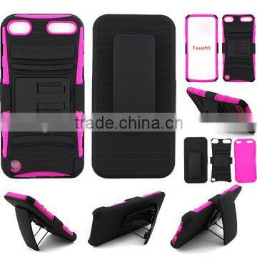 For iPod touch 5 heavy duty holster bumper case