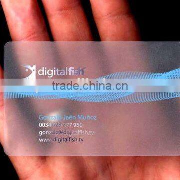 clear frosted plastic business cards (M-PC012)