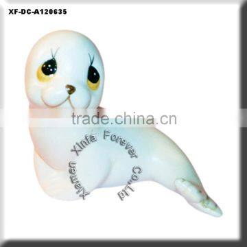 cute ceramic seal figurine