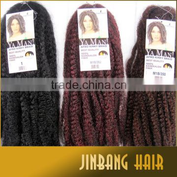 Wholesale alibaba 105g 18inch golden soft and silky marley braid afro kinky braid