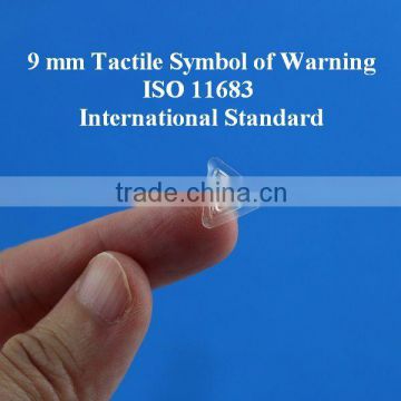 Tactile warning tactile labels for dangerous materials, disability aids, ISO 11683 International Standard Compliant