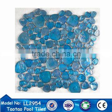 China Factory Color Glass Pebbl Tile for Swim Mosaic Alpha Tile photo-3