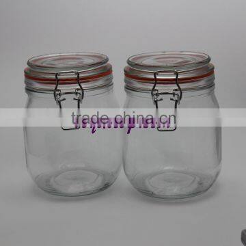 Glass Jar With Metal Clip/glass Storage Jar photo-5