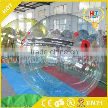 Running inflatable bubble ball toy ball with TPU0.8mm and Germany TIZIP Water walking ball fr sale