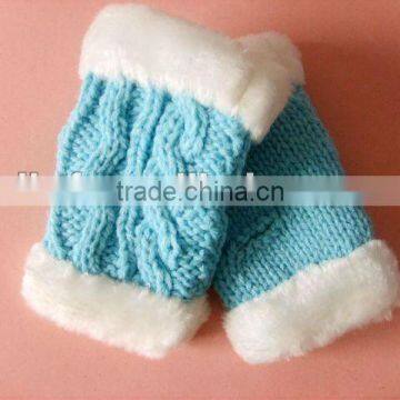 Newest! 2015 fashionable knitted fingerless gloves