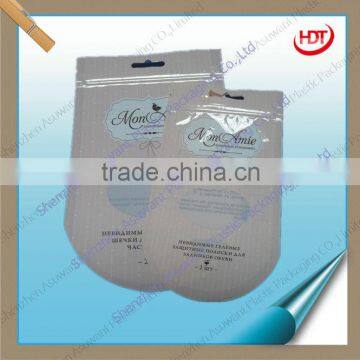 clear window plastic zipper bag for socks/clothing packaging