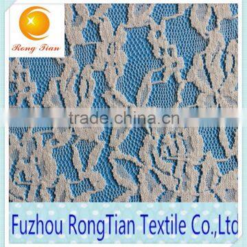 Wholesale white jacquard floral lace fabric for textiles