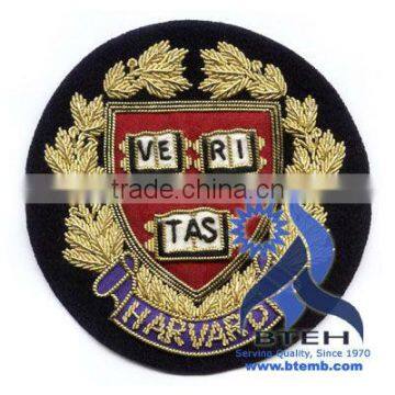 Hand Embroidered Bullion Wire Club Blazer Badge