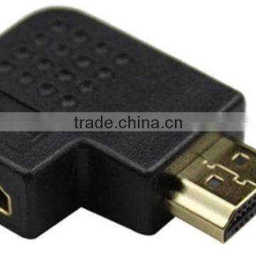 2015 hot sell 90 degree HDMI male to HDMI female connecter