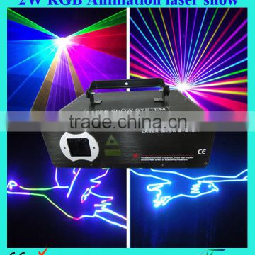 laser projector 2w rgb full color laser show cartoon stage light