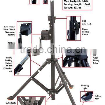 Strong Market 2m Flexible Mini Reverse Tripod Winch Light Stand Price