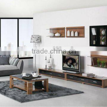 Popular modern wooden TV cabinet set