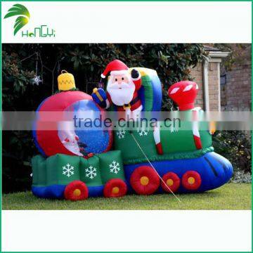 Popular Large Outdoor Interesting Shape Christmas Inflatable Santa Train Driver