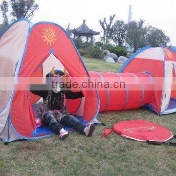 kids play bus tent with tunnel,school bus play tent-KT38