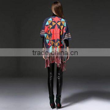2016 Sunday Angora Yarns Women Bohemian Hooded Coat Cape Poncho Shawl Scarf Quality Choice photo-3