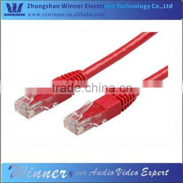 High Performance Red Cat5e Ethernet Assembly Type Network Patch Cable