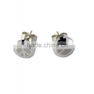 High Class Tungsten Earring Tungsten Carbide Faceted Round Stud Earring