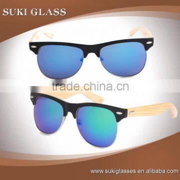 Camouflage frame bamboo temples sunglasses wholesale with customized customers logo