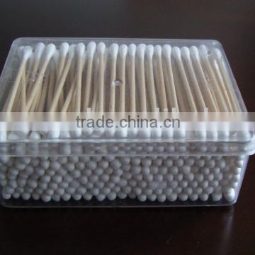 Wooden Cotton Applicator Swab