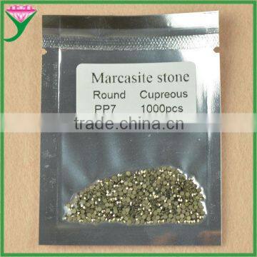 hot sell AAA pp7 round cut loose marcasite stones wholesale price