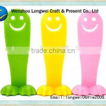 smiley face standing plastic shoe horn/telescopic shoe horn