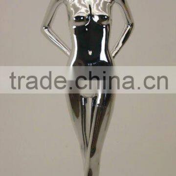 Chrome fashion female mannequin