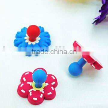 flower shape decorative pvc soft plastic magnetic hook