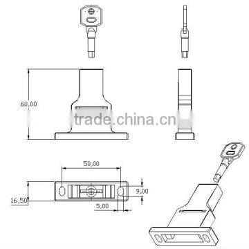 MS666 Two Cation Cabinet Double Door Lock photo-2