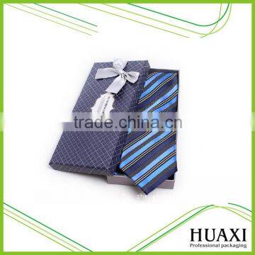 Elegant Dark Blue Men Tie Paper Tie Box Packaging