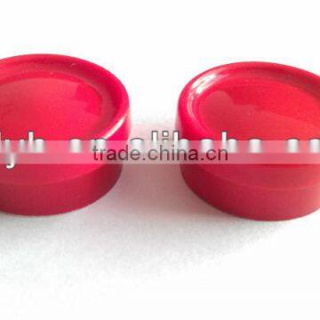 13mm red plastic and aluminum flip off cap