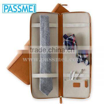 Supple and Durable Brown Leather Travel Tie Case photo-1