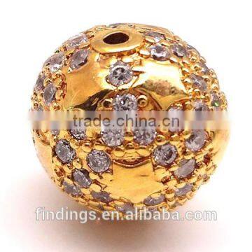 BJ4704 Crystal pave beads, pave crystal disco ball beads, micro setting jewelry