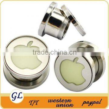 TP011026 Stainless Steel Glow in the Dark Ear Plug photo-3