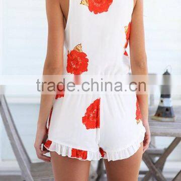 Women Clothes Romper Latest Design Sleeveless Korean Fashion Jumpsuit