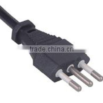 Italy IMQ approval ac power cord 3 pin 250v power plug