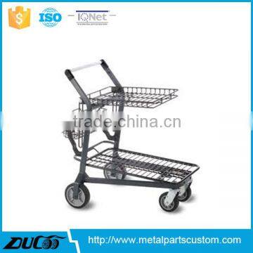 Custom steel trolley shopping cart on sale