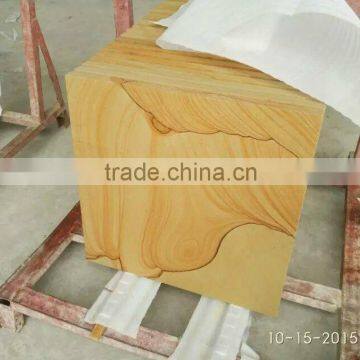 cheap yellow wood vein Sandstone, high quality Sand Stone, yellow sandstone for wall