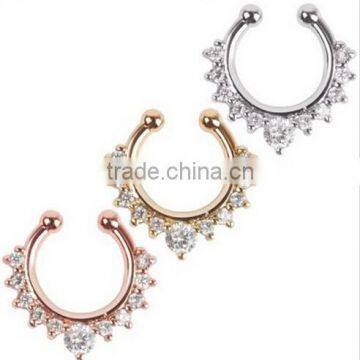 Septum Clicker Surgical Steel Nose Body Ring Hoop Piercing Jewelry Unisex photo-4