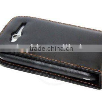 For HTC wildfire S FLIP LEATHER CASE