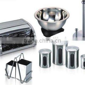 8pcs stainless steel bread bin set