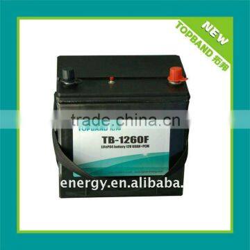 One key reset!!!TB-1260F 12V 60Ah lifepo4 auto battery+PCM