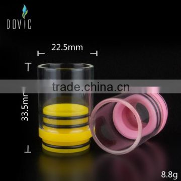 22 mm wide bore 510 tread chuff enuff top cap electronic cigarette 510 glass drip tip