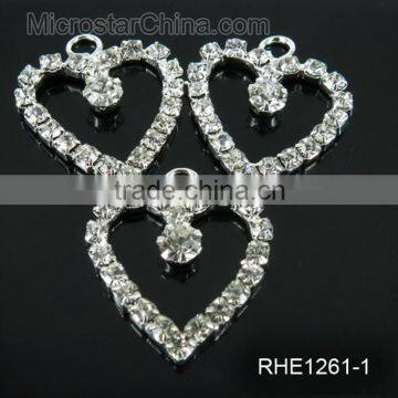 2015 Hot Rhinestone Diamond Design Custom Copper Broken Heart Pendant photo-2