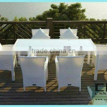 Plastic dining table and chair