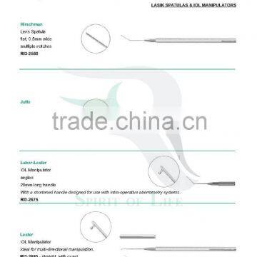 Lasik Eye Instruments, Fukasaku LASIK Spatula Instrumens, Cyclodialysis Spatula slightly vaulted