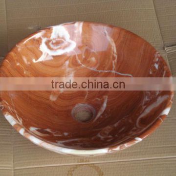 round red marble basin