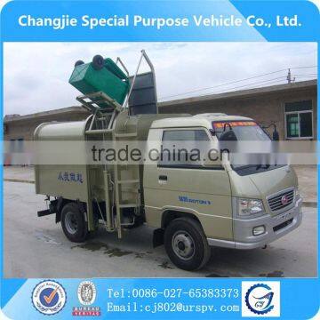 Foton mini garbage truck dimension,4 m3 self-loading garbage truck for sale in India